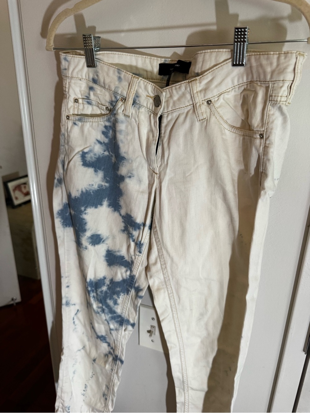 ISABEL MARANT Tie-Dye White & Blue Skinny Jeans - Picture 5 of 7